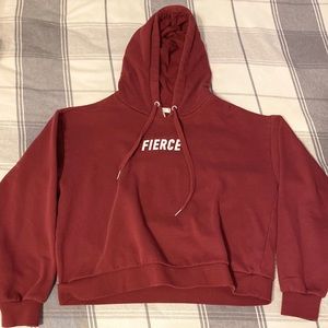 Forever 21 burgundy pullover hoodie